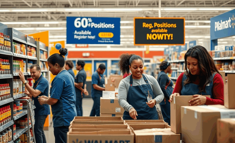 Immagine che rappresenta le opportunità di lavoro al Walmart per addetti al rifornimento e imballatori