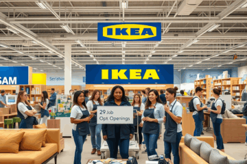 IKEA offre opportunità di lavoro come assistente di negozio con 29 posti disponibili.