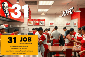 31 posti disponibili al KFC per addetti e aiuto cucina.