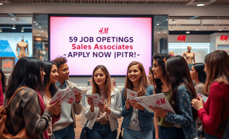 Un'immagine che rappresenta le opportunità di lavoro presso H&M per addetti alle vendite.