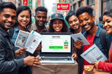 Fattorini che effettuano consegne con Uber Eats.