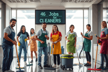 Opportunità di lavoro per addetti alle pulizie con 46 posti disponibili.
