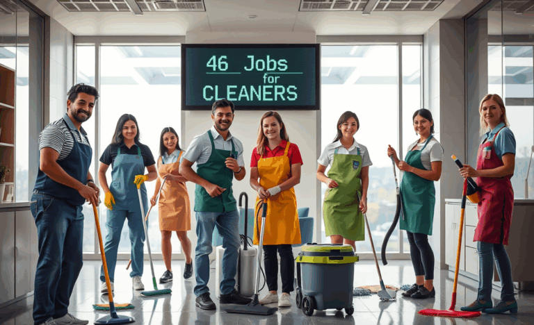 Opportunità di lavoro per addetti alle pulizie con 46 posti disponibili.