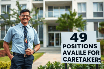 Custode di condominio in servizio per la sicurezza e la gestione degli stabili urbani.