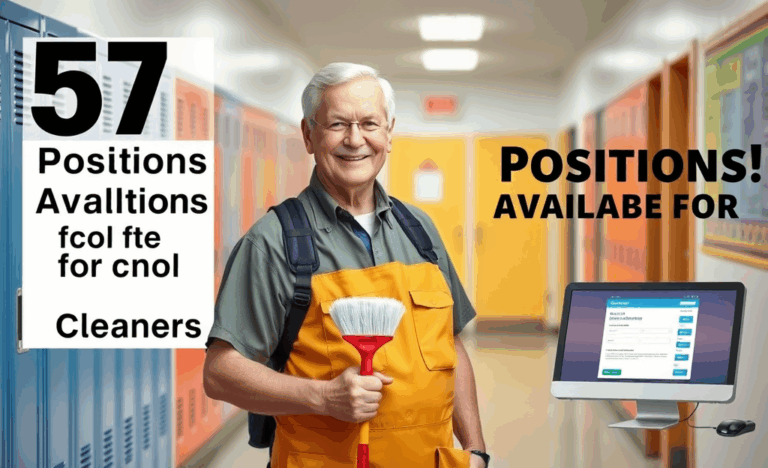 57 posti disponibili per assistente alla pulizia scolastica