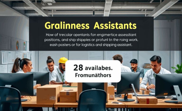 Immagine che rappresenta le opportunità lavorative come assistente alla logistica e spedizione.